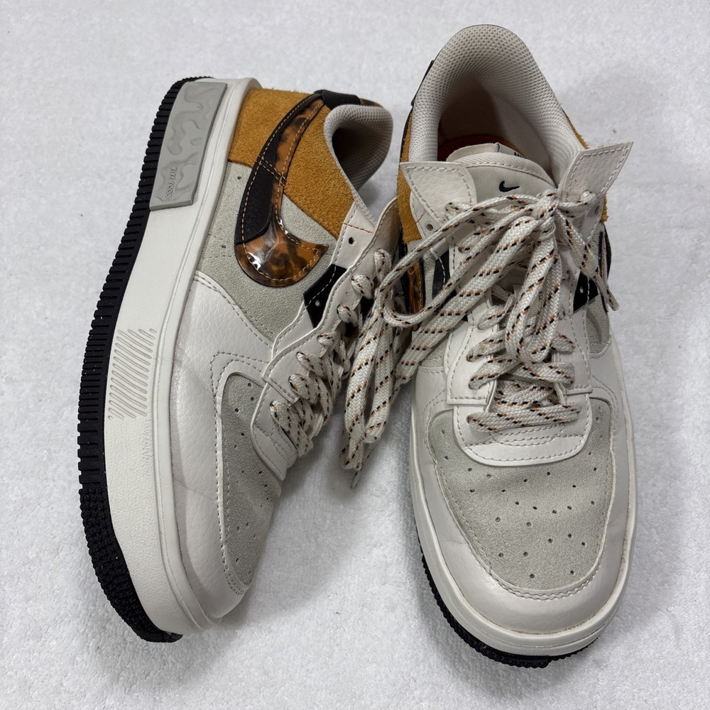 Nike‎ Air Force 1 Fontanka Tortoise Shell Phantom Suede Womens Size 8.5